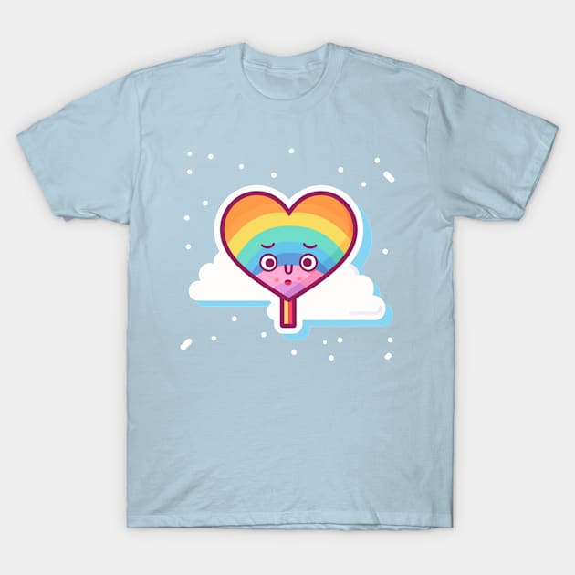 Confused Heart Rainbow Pride T-Shirt by Yamabushi's Kawaii Store